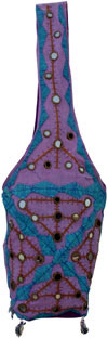 Colourful Hand Embroidered Mirror Handbag from India 100 % Cotton Fabric Art