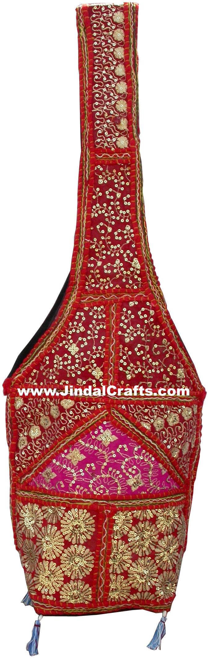 Colourful Hand Embroidered Gypsy Handbag from India 100 % Cotton Fabric Arts