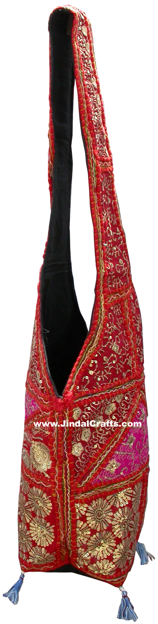 Colourful Hand Embroidered Gypsy Handbag from India 100 % Cotton Fabric Arts