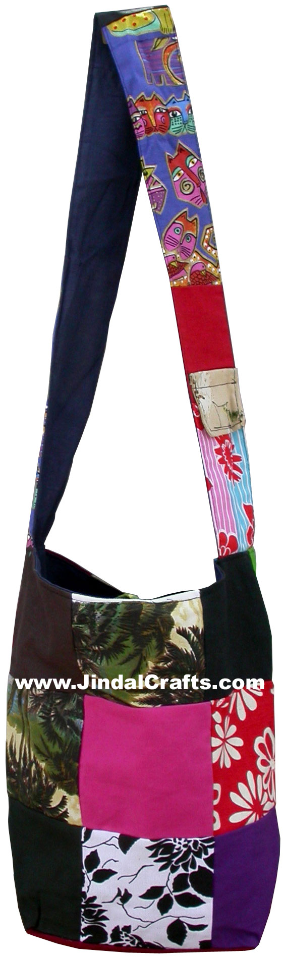 Colourful Hand Embroidered Beach Handbag from India 100 % Cotton Fabric Art
