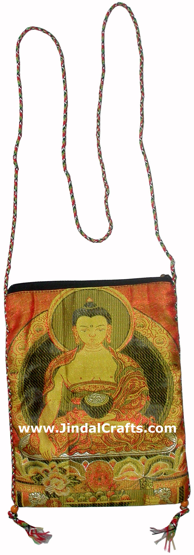 Hand Made Cotton Fabric Traditional Shoulder Passport Handbag from India