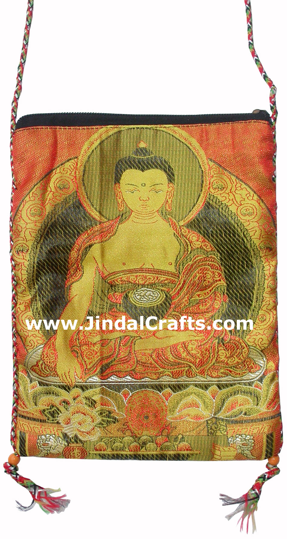 Hand Made Cotton Fabric Traditional Shoulder Passport Handbag from India