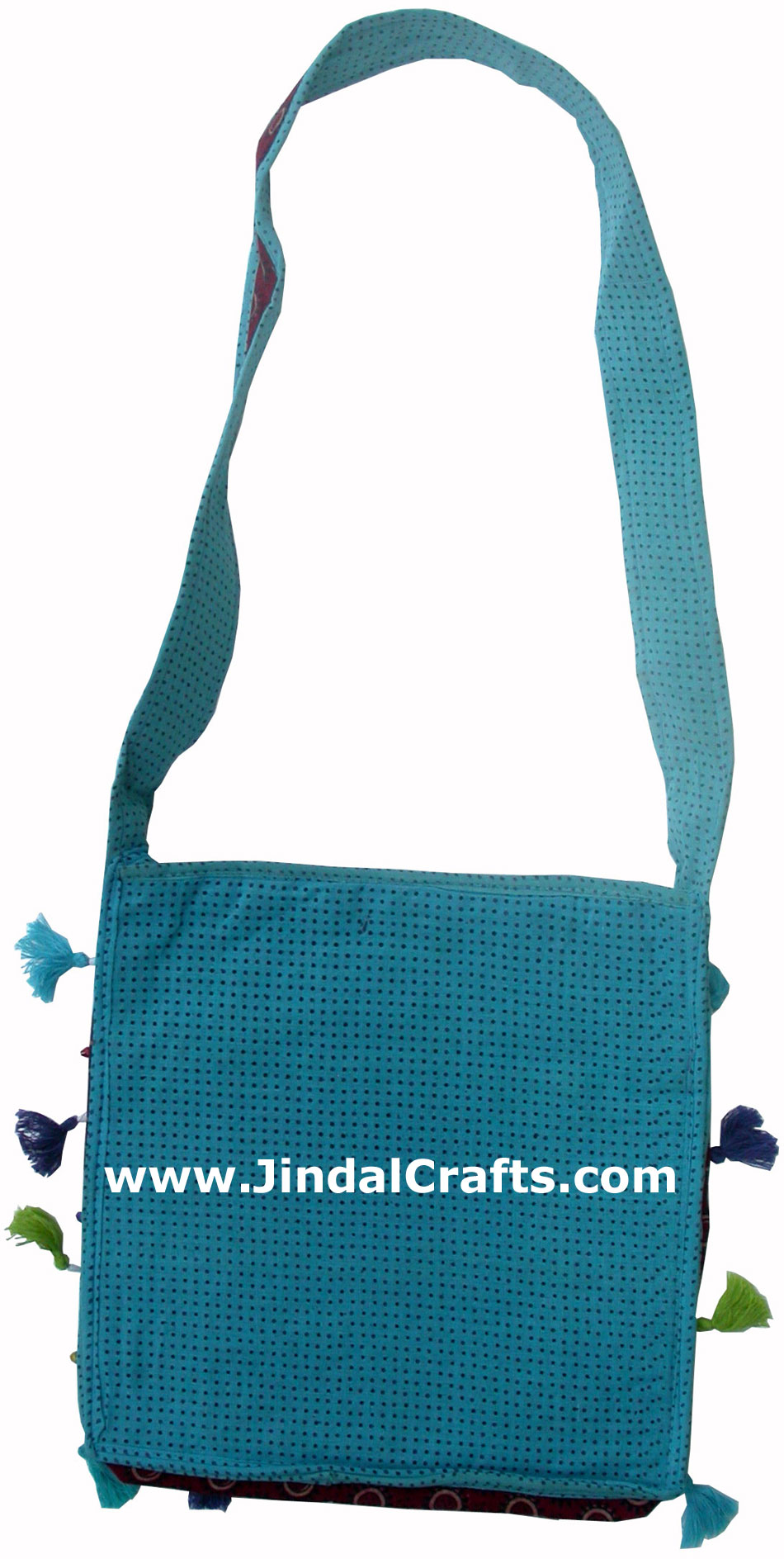 Handmade Colourful Traditional Shoulder Cotton Fabric Handbag from India