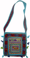 Handmade Colourful Traditional Shoulder Cotton Fabric Handbag from India