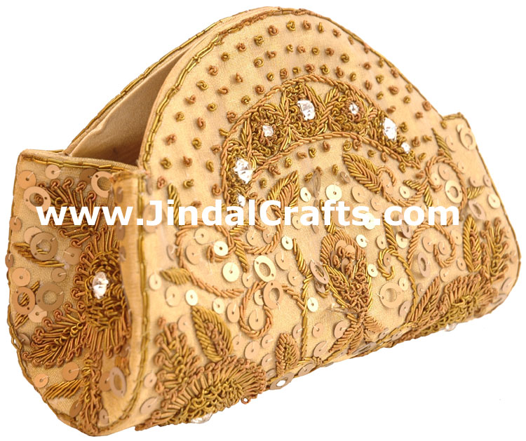 Hand Embroidered Designer Beaded Jari Bag Purse