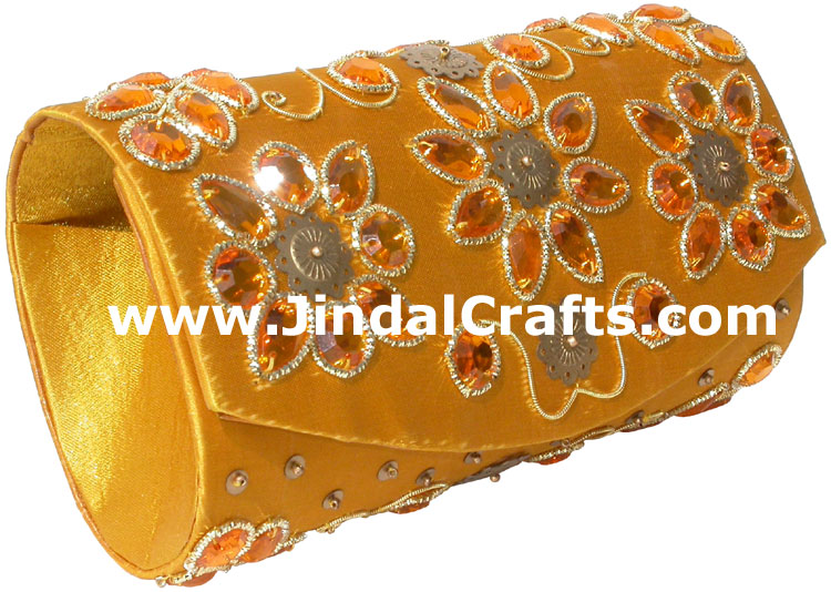 Hand Embroidered Designer Beaded Jari Bag Purse
