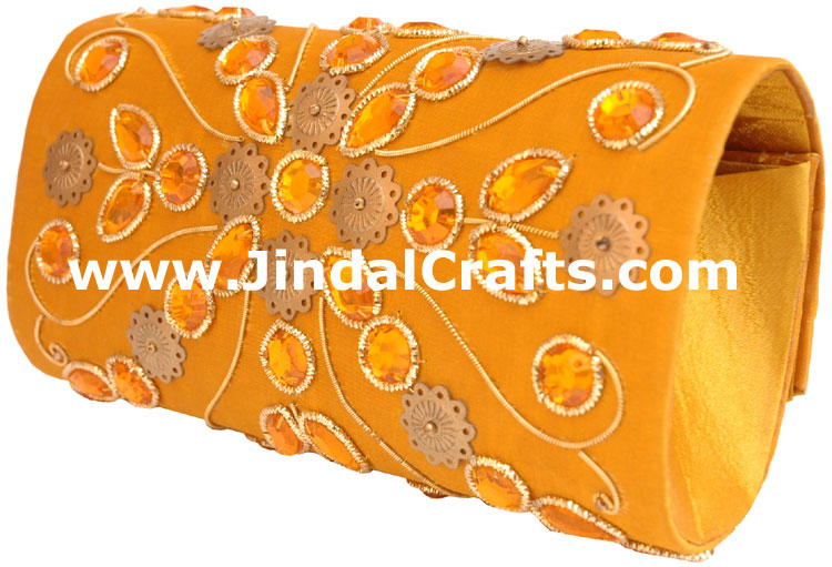 Hand Embroidered Designer Beaded Jari Bag Purse
