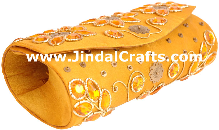 Hand Embroidered Designer Beaded Jari Bag Purse