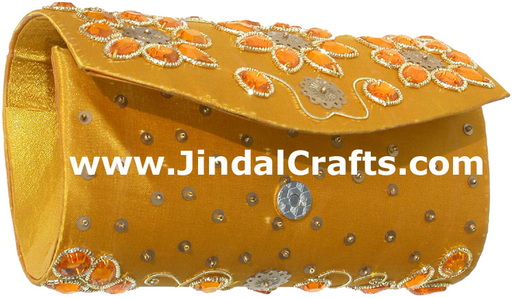 Hand Embroidered Designer Beaded Jari Bag Purse