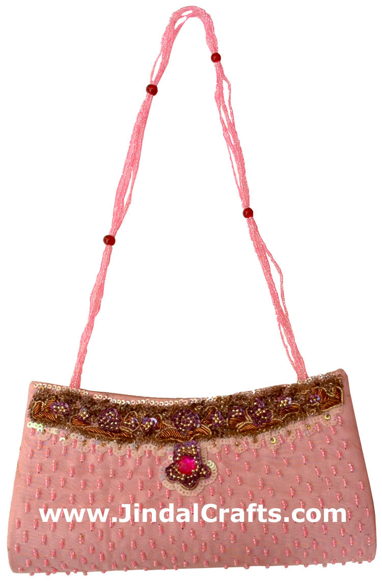 Hand Embroidered Designer Beaded Jari Bag Purse