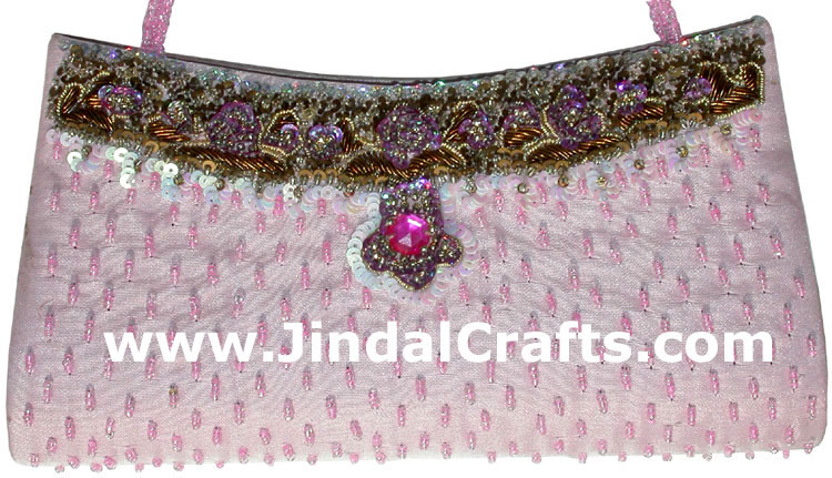 Hand Embroidered Designer Beaded Jari Bag Purse