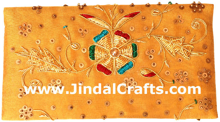 Hand Embroidered Designer Beaded Jari Bag Purse
