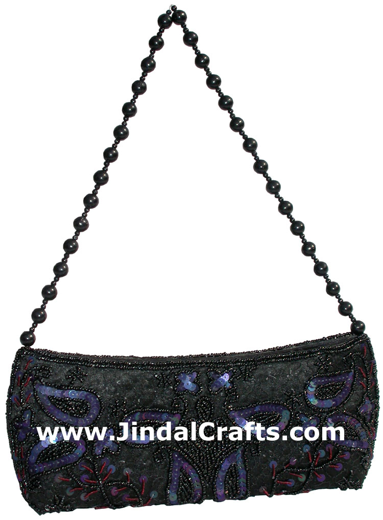 Hand Embroidered Designer Beaded Jari Bag Purse
