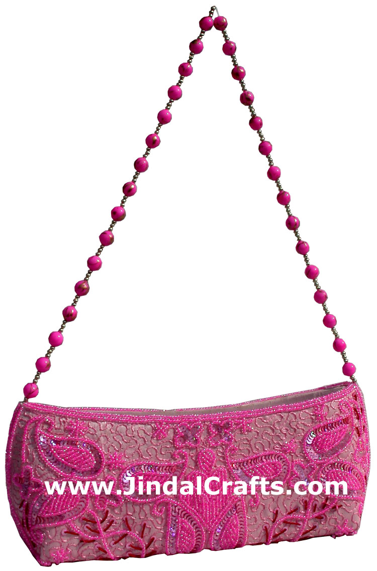 Hand Embroidered Designer Beaded Jari Bag Purse