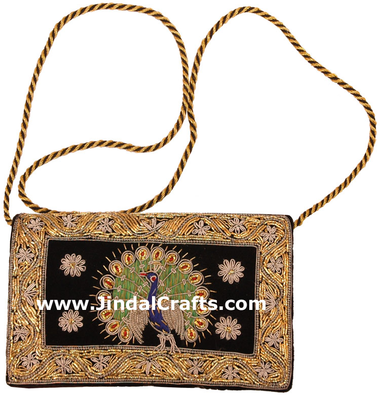 Hand Embroidered Designer Beaded Jari Bag Purse