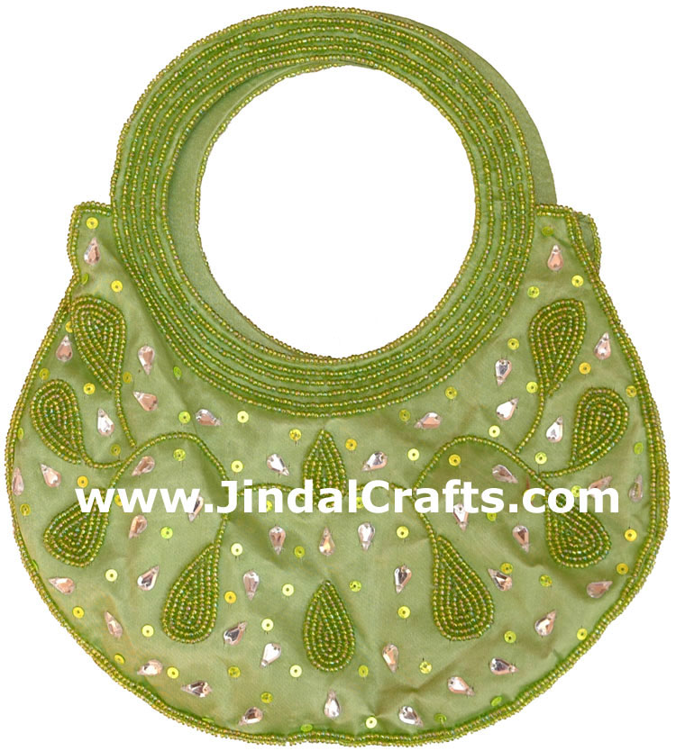 Hand Embroidered Designer Beaded Jari Bag Purse