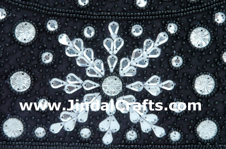 Hand Embroidered Designer Beaded Jari Bag Purse India