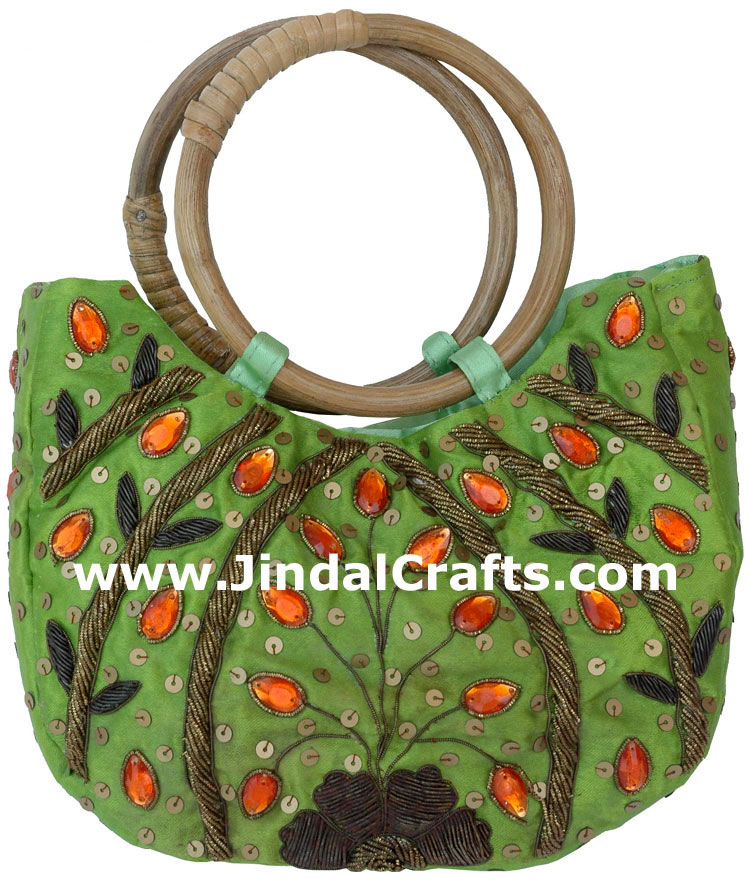 Hand Embroidered Designer Beaded Jari Bag Purse