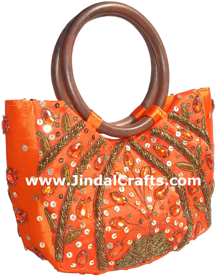 Hand Embroidered Designer Beaded Jari Bag Purse