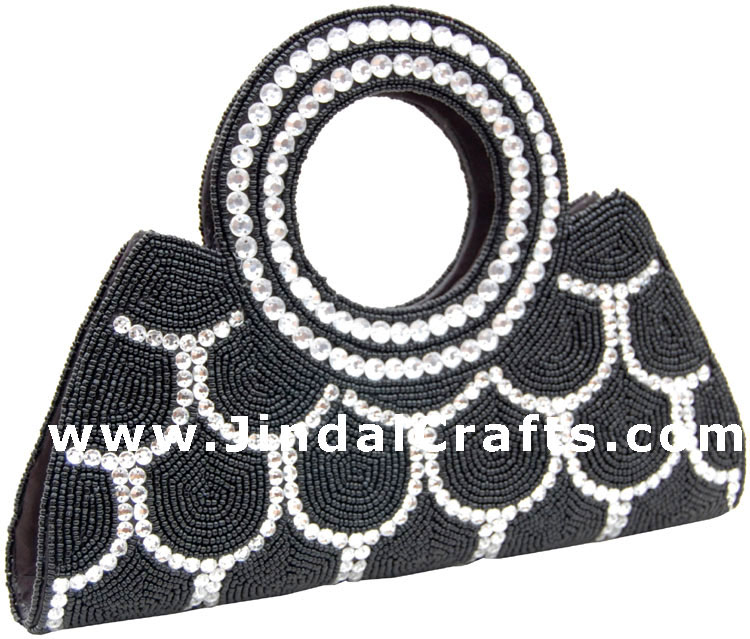 Hand Embroidered Designer Beaded Jari Bag Purse