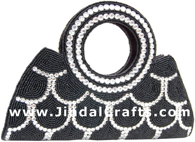 Hand Embroidered Designer Beaded Jari Bag Purse