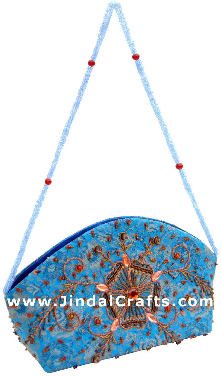Hand Embroidered Designer Beaded Jari Bag Purse