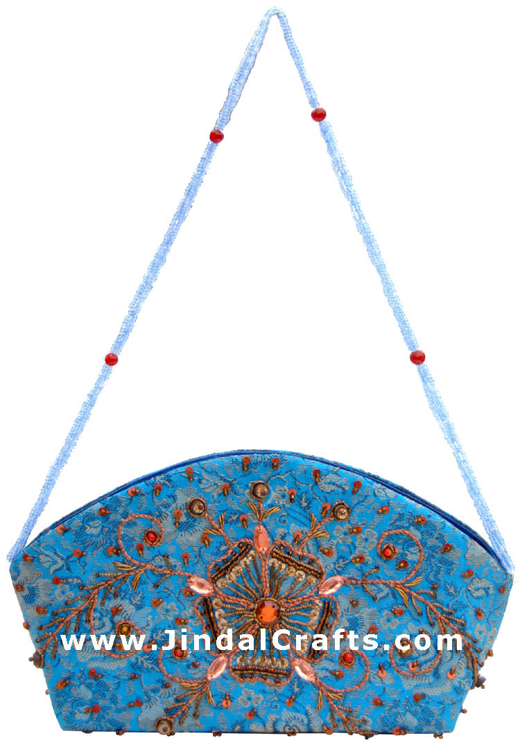 Hand Embroidered Designer Beaded Jari Bag Purse