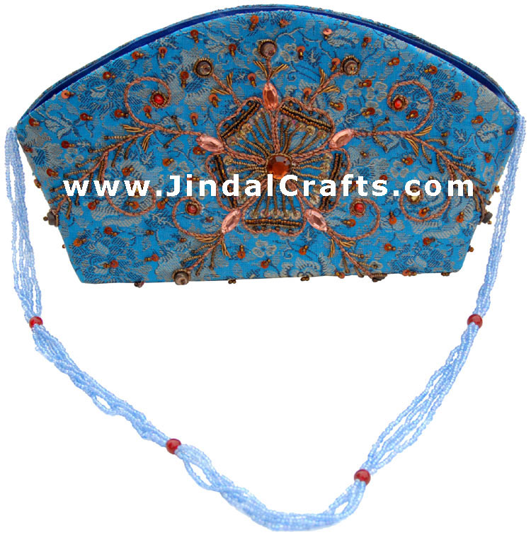 Hand Embroidered Designer Beaded Jari Bag Purse