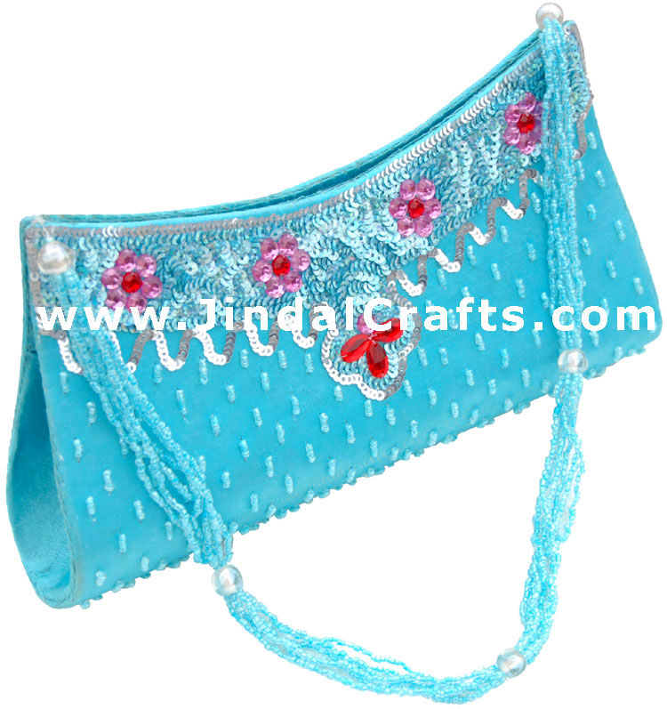 Hand Embroidered Designer Beaded Jari Bag Purse