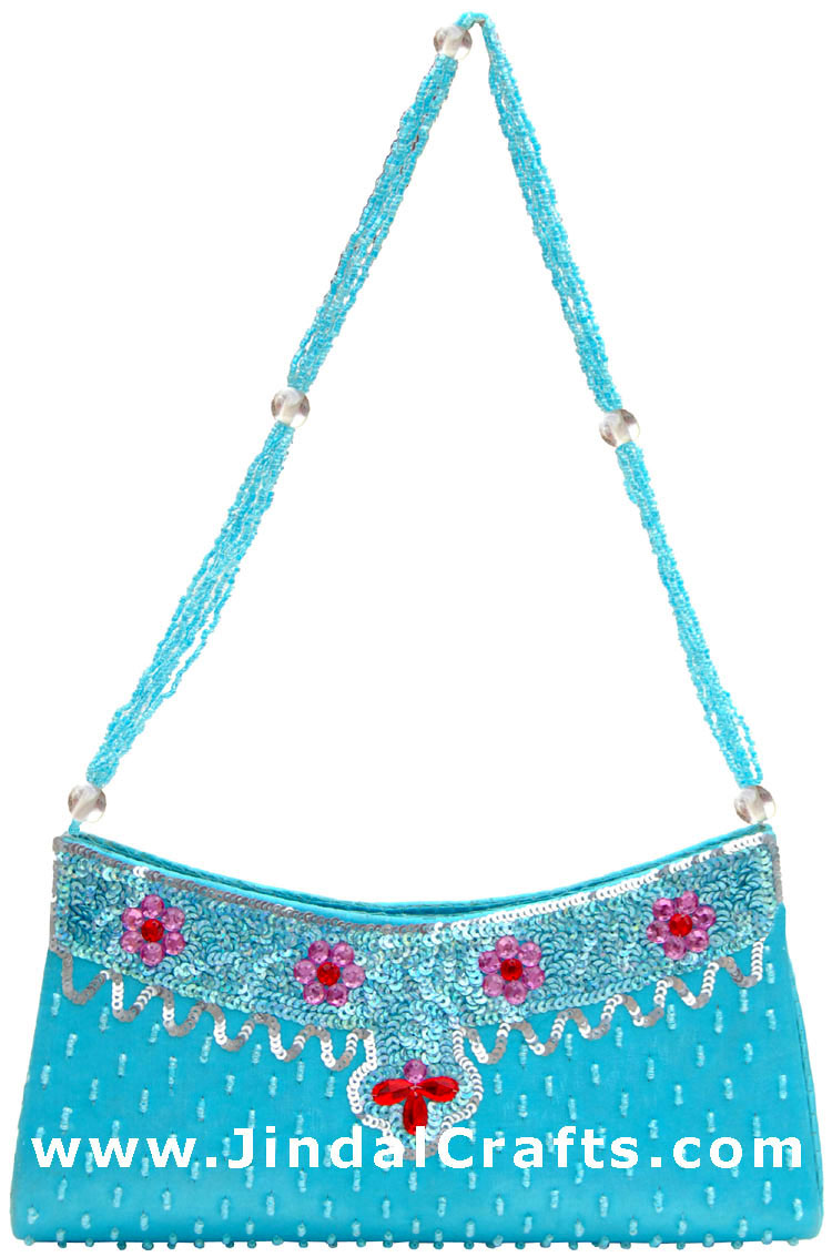 Hand Embroidered Designer Beaded Jari Bag Purse