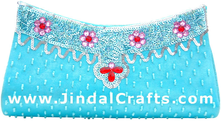 Hand Embroidered Designer Beaded Jari Bag Purse