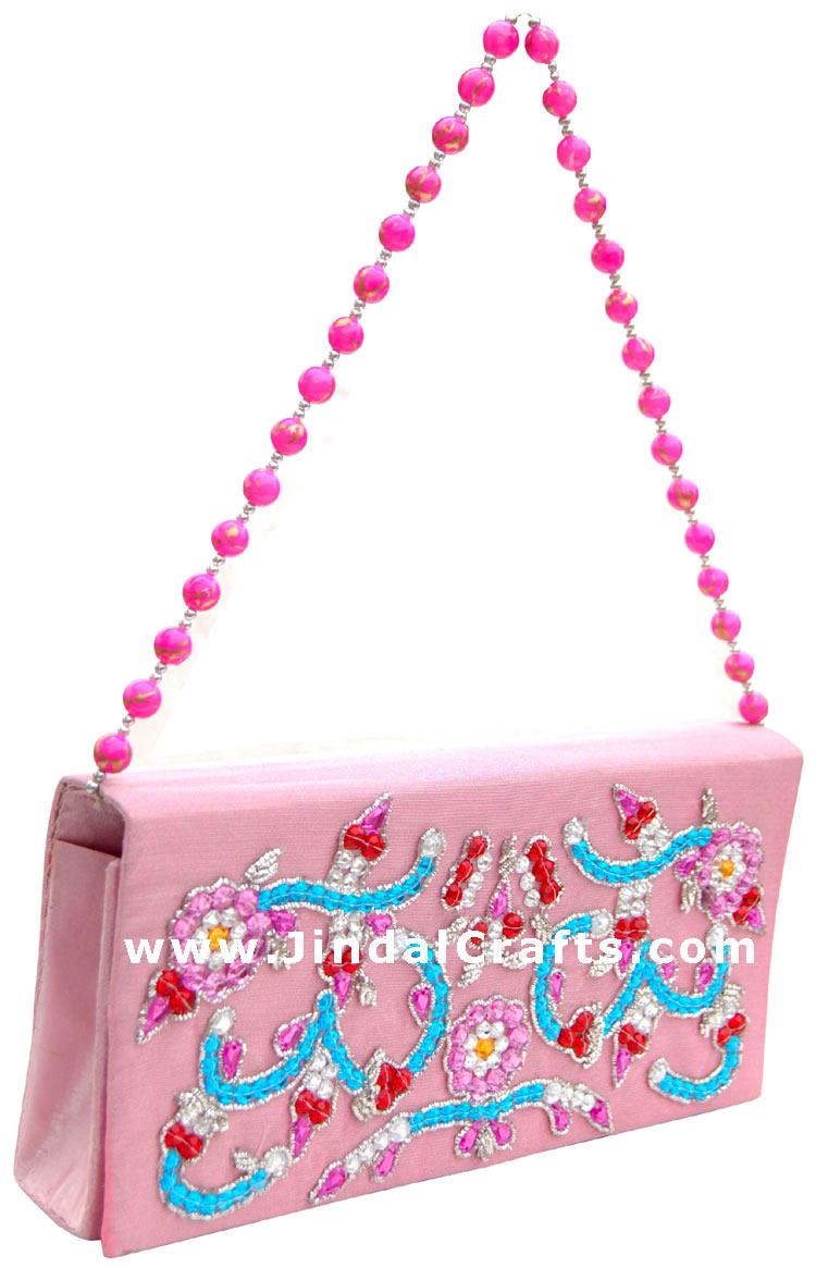 Hand Embroidered Designer Beaded Jari Bag Purse