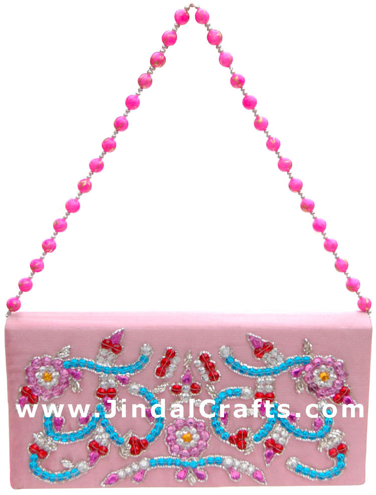 Hand Embroidered Designer Beaded Jari Bag Purse