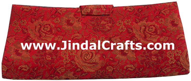 Hand Embroidered Zari Purse India Traditional Designs