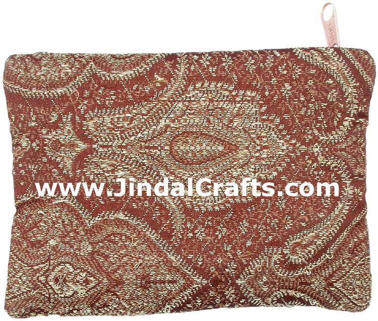 Beaded Coin Purse Pouch Hand Embroidered India Gift Art