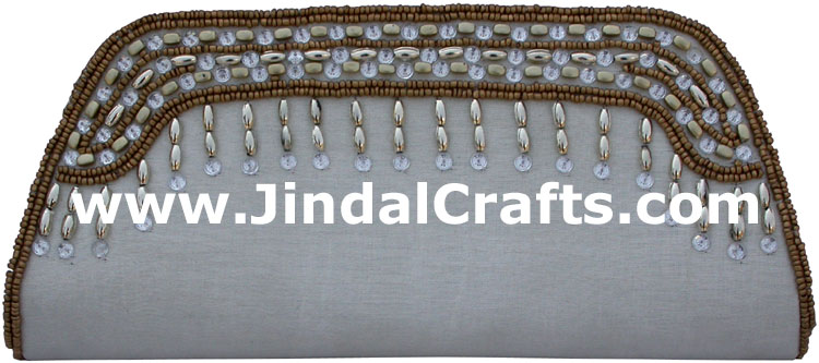 Designer Clutch Handbag Purse Hand Embroidered Indian