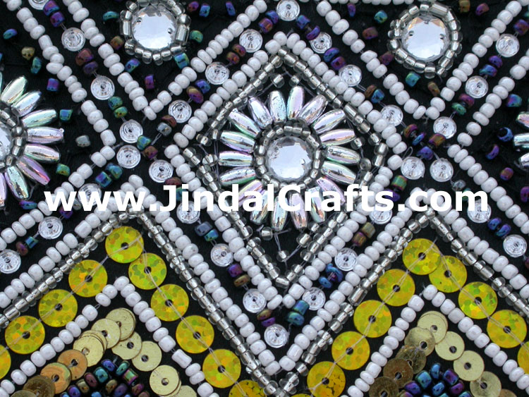 Designer Clutch Handbag Purse Hand Embroidered Indian