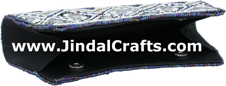 Designer Clutch Handbag Purse Hand Embroidered Indian