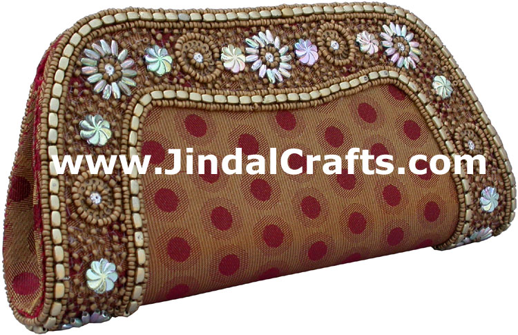 Designer Clutch Handbag Purse Hand Embroidered Indian