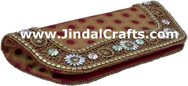 Designer Clutch Handbag Purse Hand Embroidered Indian