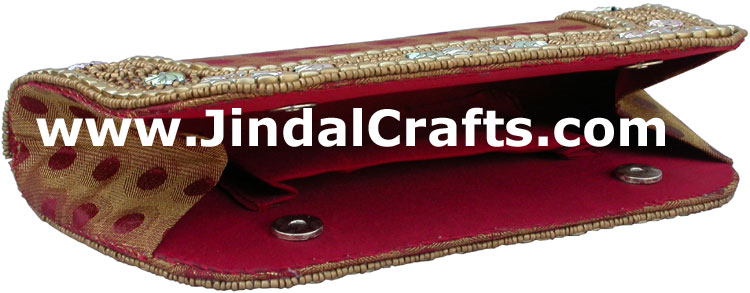 Designer Clutch Handbag Purse Hand Embroidered Indian