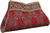 Designer Clutch Handbag Purse Hand Embroidered Indian