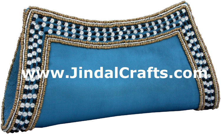 Designer Clutch Handbag Purse Hand Embroidered Indian