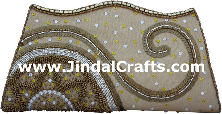 Designer Clutch Handbag Purse Hand Embroidered Indian