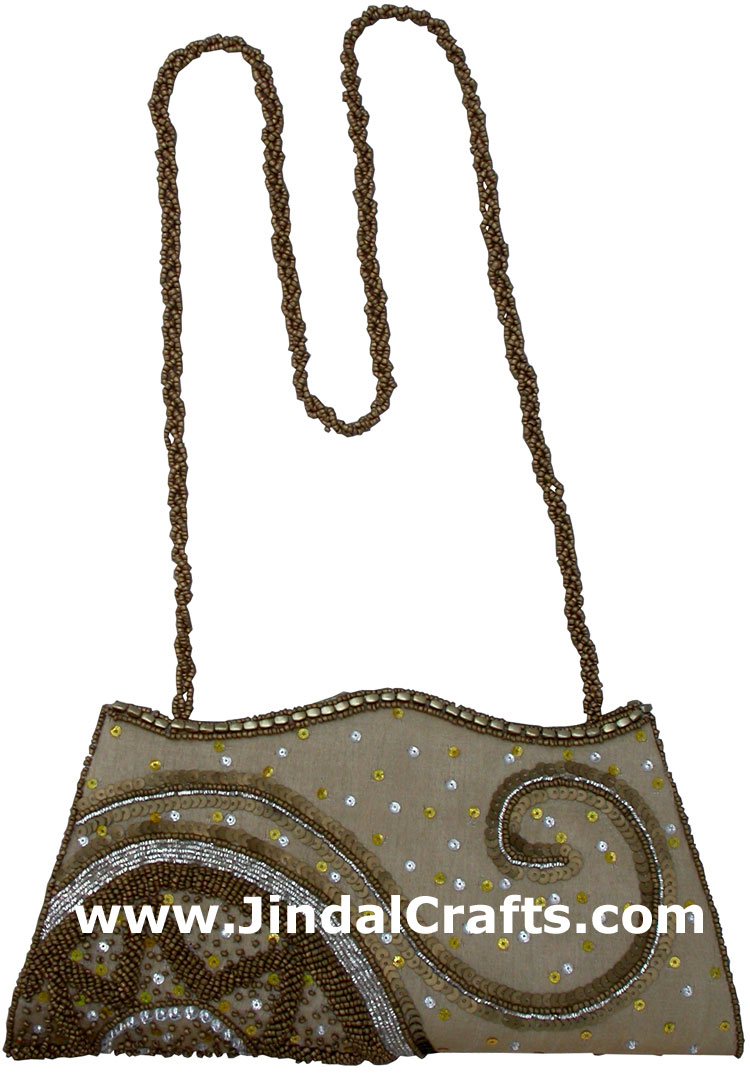 Designer Clutch Handbag Purse Hand Embroidered Indian