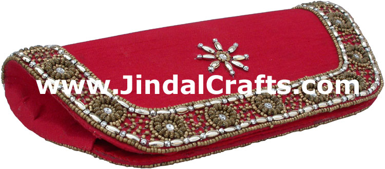 Designer Clutch Handbag Purse Hand Embroidered Indian