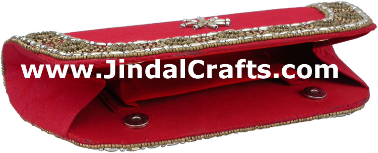 Designer Clutch Handbag Purse Hand Embroidered Indian
