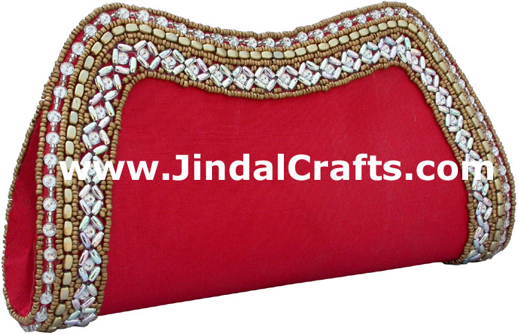 Designer Clutch Handbag Purse Hand Embroidered Indian