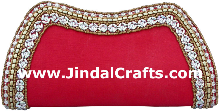 Designer Clutch Handbag Purse Hand Embroidered Indian