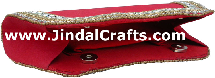 Designer Clutch Handbag Purse Hand Embroidered Indian